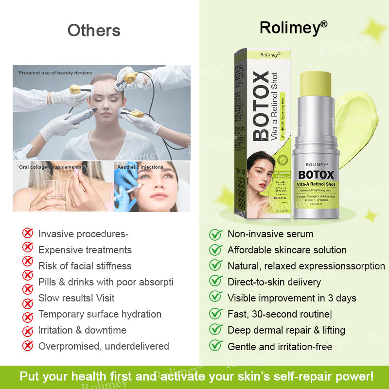 ✨🌿Made and Shipped from the USA ✅Rolimey® Botox & Vita-A Retinol Shot Wrinkle-Lift Tightening stick- Last Day Promotion 70% OFF🔥LAST DAY 70% OFF