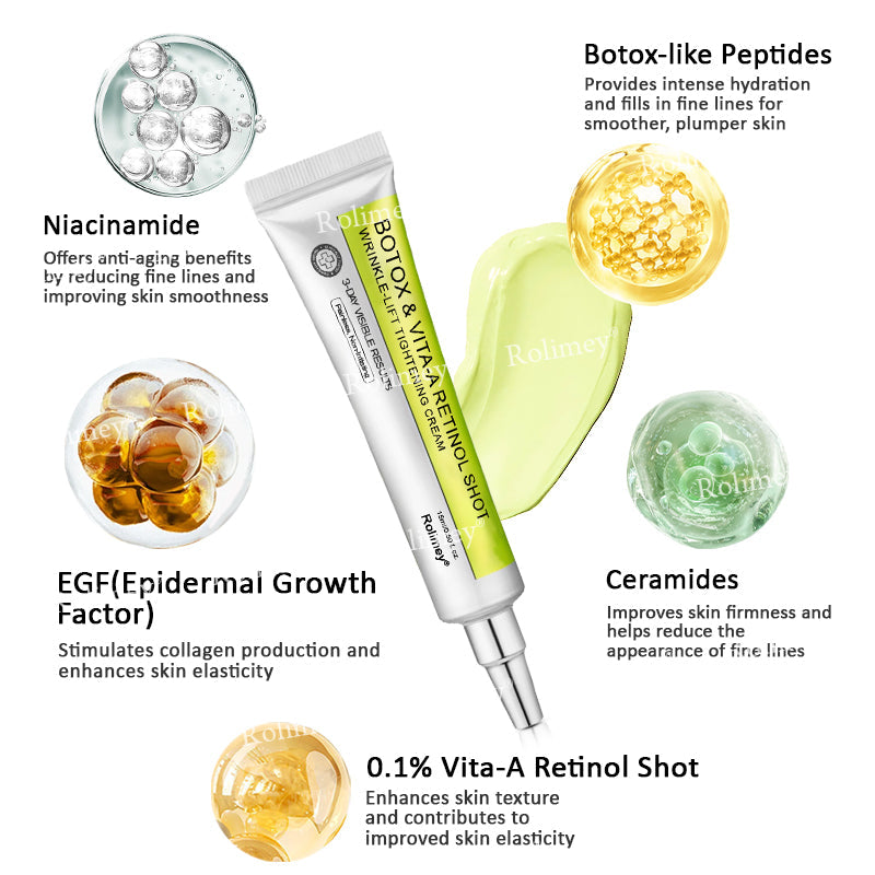 💫💧⭐Made and shipped from the USA 💫Rolimey® Botox & Vita-A Retinol Shot Wrinkle-Lift Tightening cream - Last Day Promotion 70% OFF