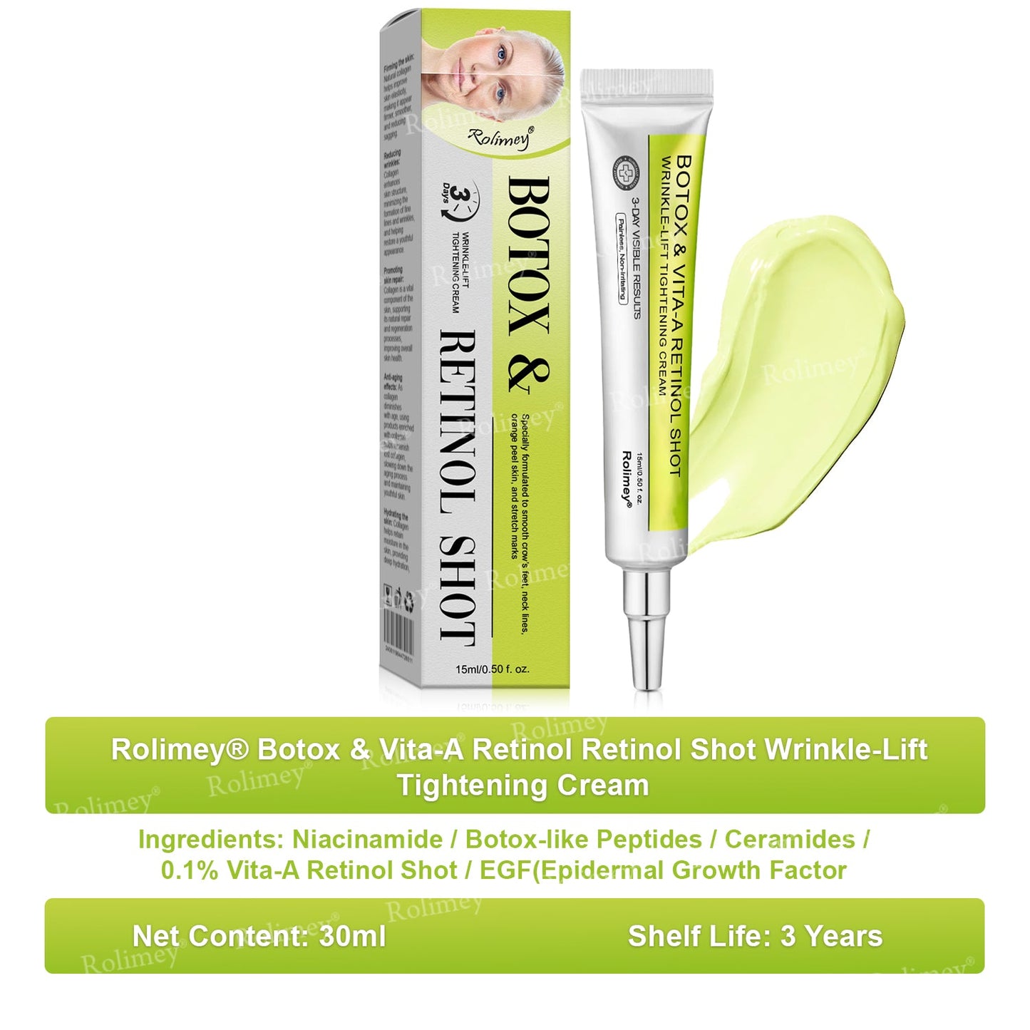 💫💧⭐Made and shipped from the USA 💫Rolimey® Botox & Vita-A Retinol Shot Wrinkle-Lift Tightening cream - Last Day Promotion 70% OFF