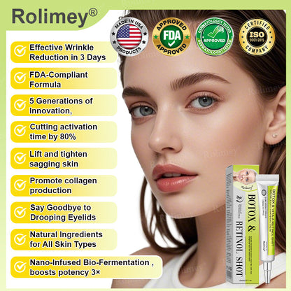 💫💧⭐Made and shipped from the USA 💫Rolimey® Botox & Vita-A Retinol Shot Wrinkle-Lift Tightening cream - Last Day Promotion 70% OFF