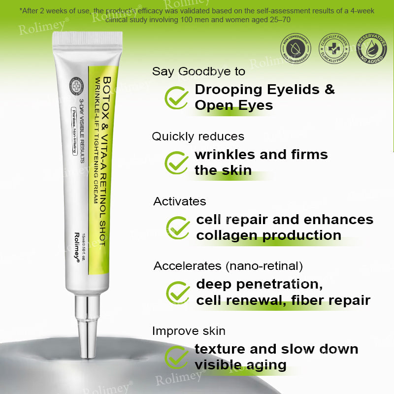💫💧⭐Made and shipped from the USA 💫Rolimey® Botox & Vita-A Retinol Shot Wrinkle-Lift Tightening cream - Last Day Promotion 70% OFF