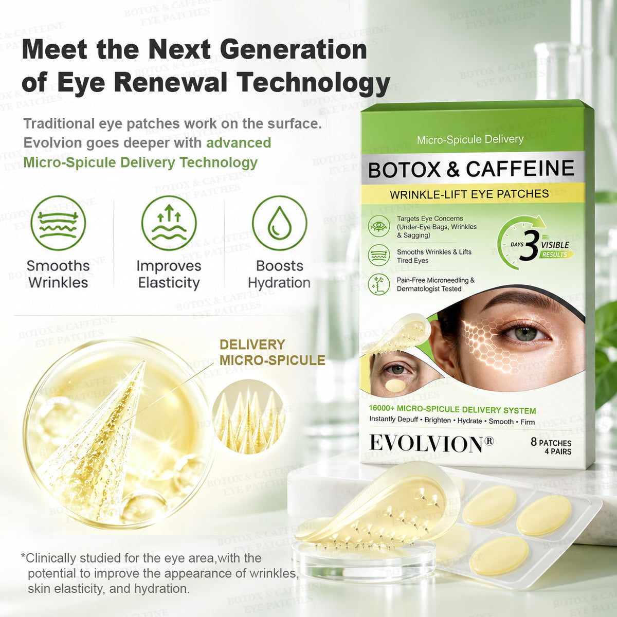 💗🪞✨USA HOT SALES ✨Evolvion® Botox & Caffeine Wrinkle-Lift Eye Patches
