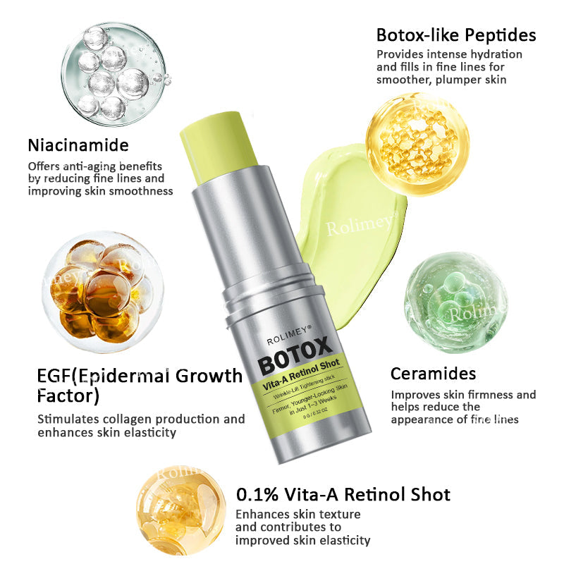 ✨🌿Made and Shipped from the USA ✅Rolimey® Botox & Vita-A Retinol Shot Wrinkle-Lift Tightening stick- Last Day Promotion 70% OFF🔥LAST DAY 70% OFF