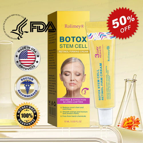 🌟Made and shipped from the USA 🌟Rolimey® Botox Stem Cell Retinol Wrinkle-Lift Cream - Visibly Lift & Smooth Neck and Chest Wrinkles