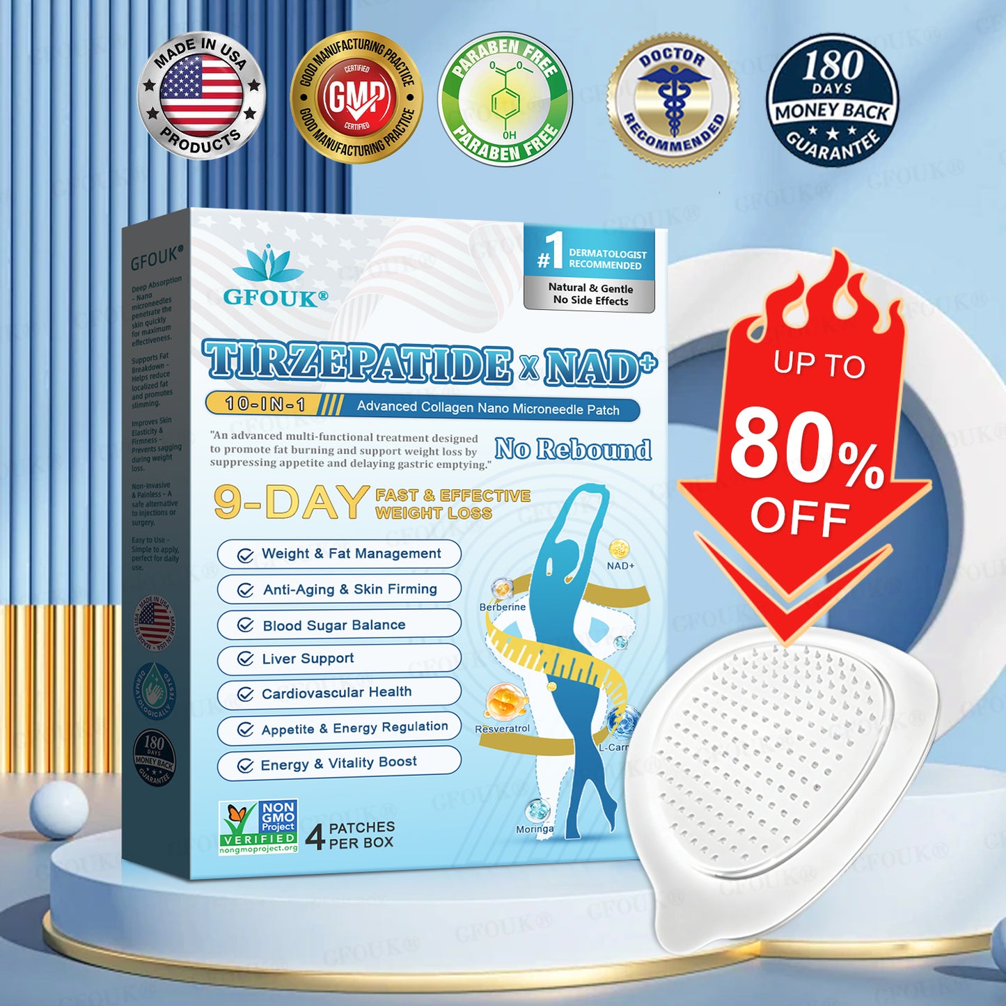 ✨Made and shipped from the USA🔥𝐆𝐅𝐎𝐔𝐊® 𝐓𝐢𝐫𝐳𝐞𝐩𝐚𝐭𝐢𝐝𝐞 𝐍𝐀𝐃+ 𝐂𝐨𝐥𝐥𝐚𝐠𝐞𝐧 10-𝑖n-1 𝐍a𝒏𝒐 𝐌𝐢𝐜𝐫𝑜𝑛𝑒𝑒𝗱𝗹𝗲 𝐏𝐚𝒕𝒄𝒉- Last Day Promotion 70% OFF